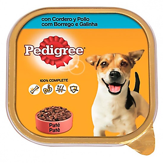 Pedigree tarrina cordero y pollo 300 gr