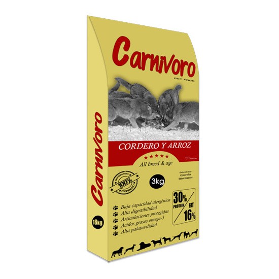 Carnívoro Carnívoro cordero y arroz 3kg