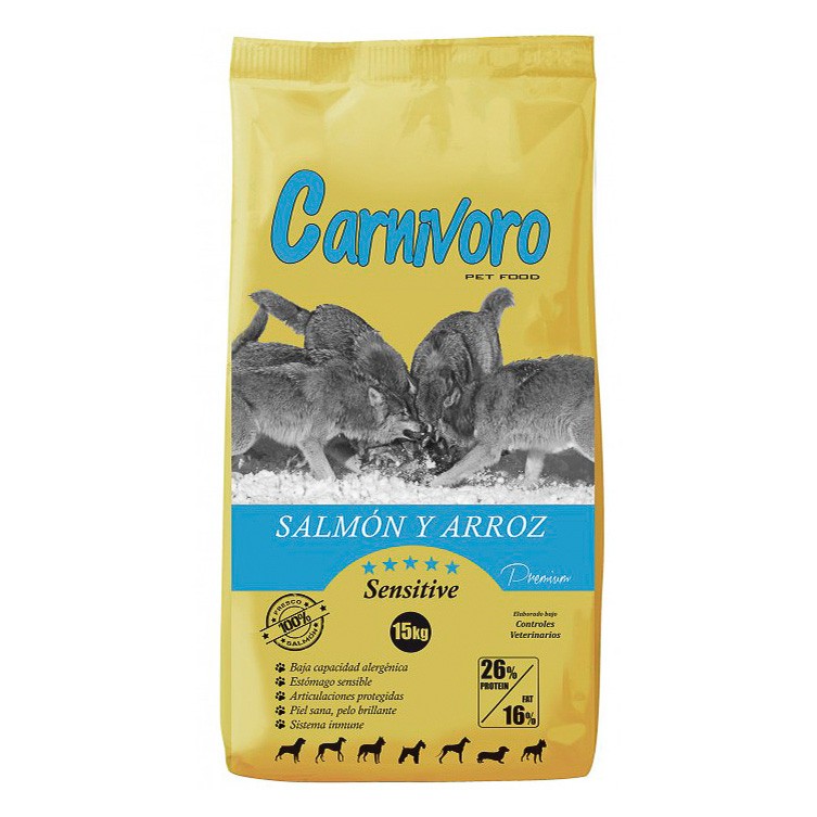 Carnívoro Carnívoro sensitive salmón arroz 15kg