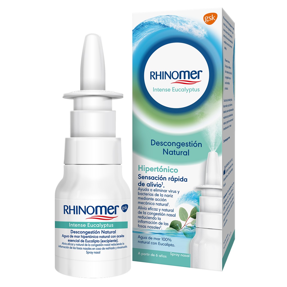 Rhinomer Spray nasal descongestionante Intense Eucalyptus 20ml Farmacia y  Parafarmacia Online