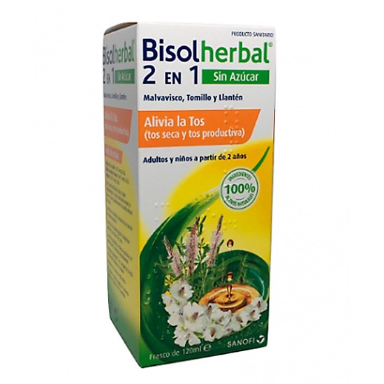 Bisolherbal 2 en 1 jarabe sin azúcar 120ml