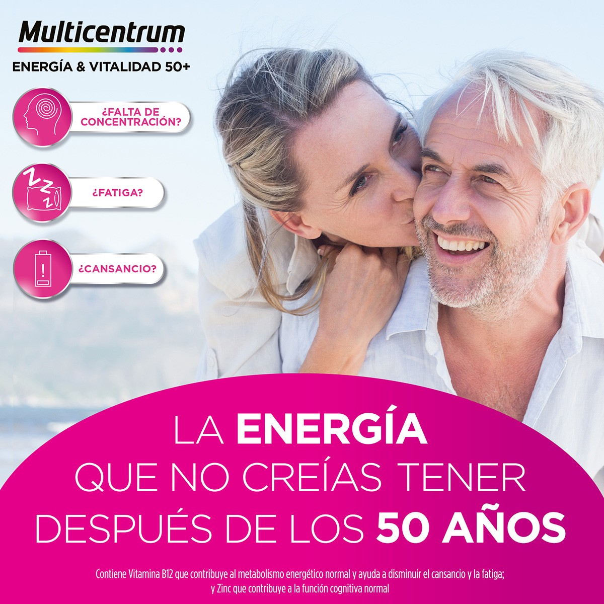 Multicentrum Energía & Vitalidad 50+ 15frascos